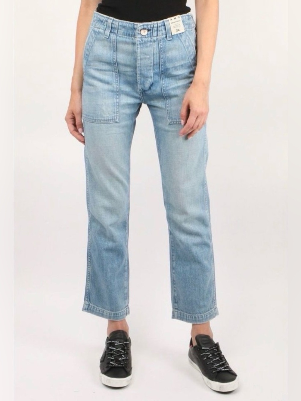 AMO Army Pant Ankle Vintage Blue wash Size 27